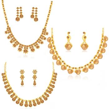 Brown pearl necklace-sets 1