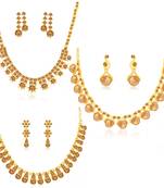 Brown pearl necklace-sets