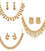 Brown pearl necklace-sets