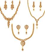 Brown pearl necklace-sets