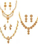 Brown pearl necklace-sets