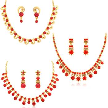 Red diamond necklace-sets 1