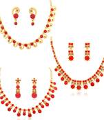 Red diamond necklace-sets
