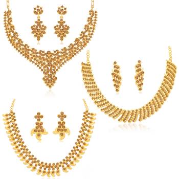 Brown pearl necklace-sets 1