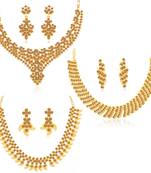 Brown pearl necklace-sets