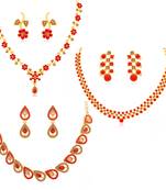 Red diamond necklace-sets