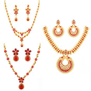 Red diamond necklace-sets 1