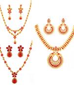 Red diamond necklace-sets