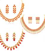 Red diamond necklace-sets