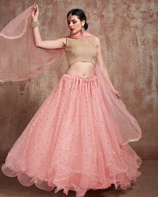 Tempting Baby Pink Party Wear lehenga 2