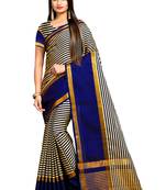 Grey woven silk saree with blouse