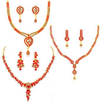 Red diamond necklace-sets 1