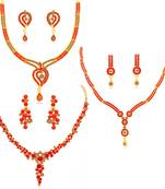 Red diamond necklace-sets