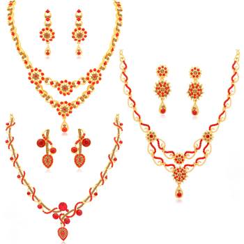 Red diamond necklace-sets 1