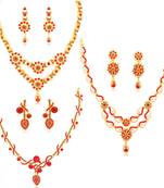 Red diamond necklace-sets