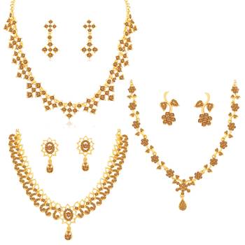 Brown pearl necklace-sets 1