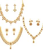 Brown pearl necklace-sets