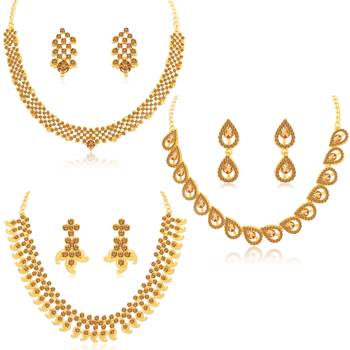 Brown pearl necklace-sets 1