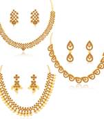 Brown pearl necklace-sets