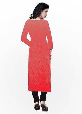red printed banarasi cotton unstitched salwar with dupatta 2