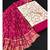 Women's White & Pink Slub Cotton Embroidered Unstitch Dress Material With Dupatta