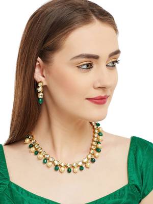 Green Kundan Necklace Set 1