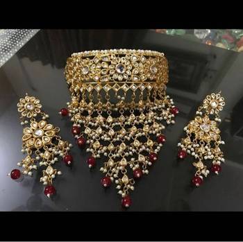 Red Choker Necklace Set 1