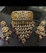 Red Choker Necklace Set