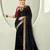 Black embroidered chiffon saree with blouse