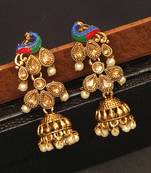 Maroon jhumkas