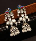 Maroon jhumkas
