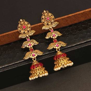 Pink jhumkas 1