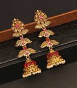 Pink jhumkas