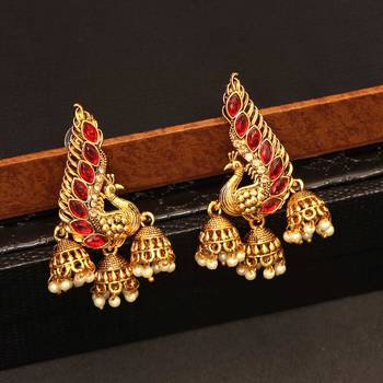 Maroon jhumkas 1