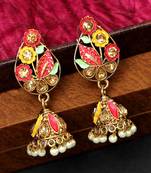 Maroon jhumkas