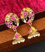 Purple jhumkas