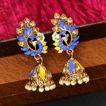 Blue jhumkas 1