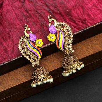 Purple jhumkas 1