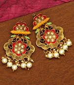 Maroon danglers-drops