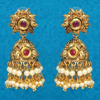 Maroon jhumkas 1
