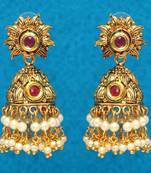 Maroon jhumkas