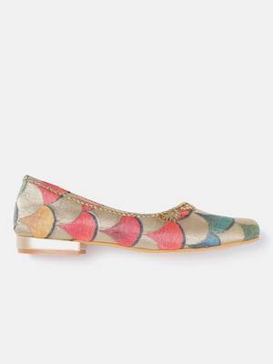 Women's Ethnic Golden Ballerinas 3
