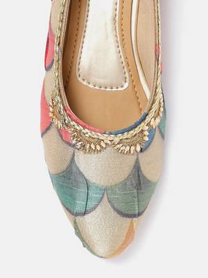Women's Ethnic Golden Ballerinas 6