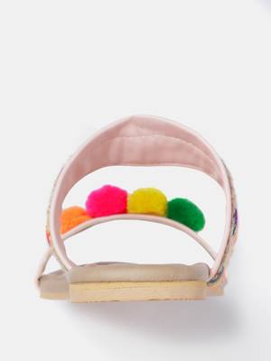 Women's Ethnic Pink Flats 5