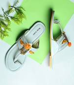 Women's Ethnic Green Flats