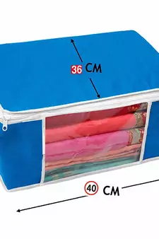 Atorakushon   Fabric Saree Cover Garments Wardrobe Organiser Pack of 9