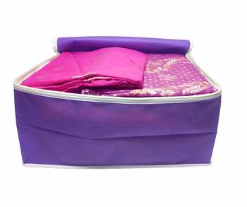 Atorakushon   Fabric Saree Cover Garments Wardrobe Organiser Pack of 6 1