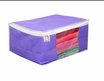 Atorakushon   Fabric Saree Cover Garments Wardrobe Organiser Pack of 6 3