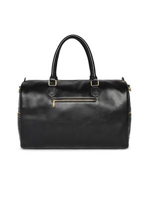 Black PU Golden bees embroideried Duffel bag 4