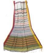 White Bengal Cotton Handloom Jacquard saree with blouse